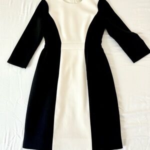 Kate Spade Black & White Color-Block Sheath Dress